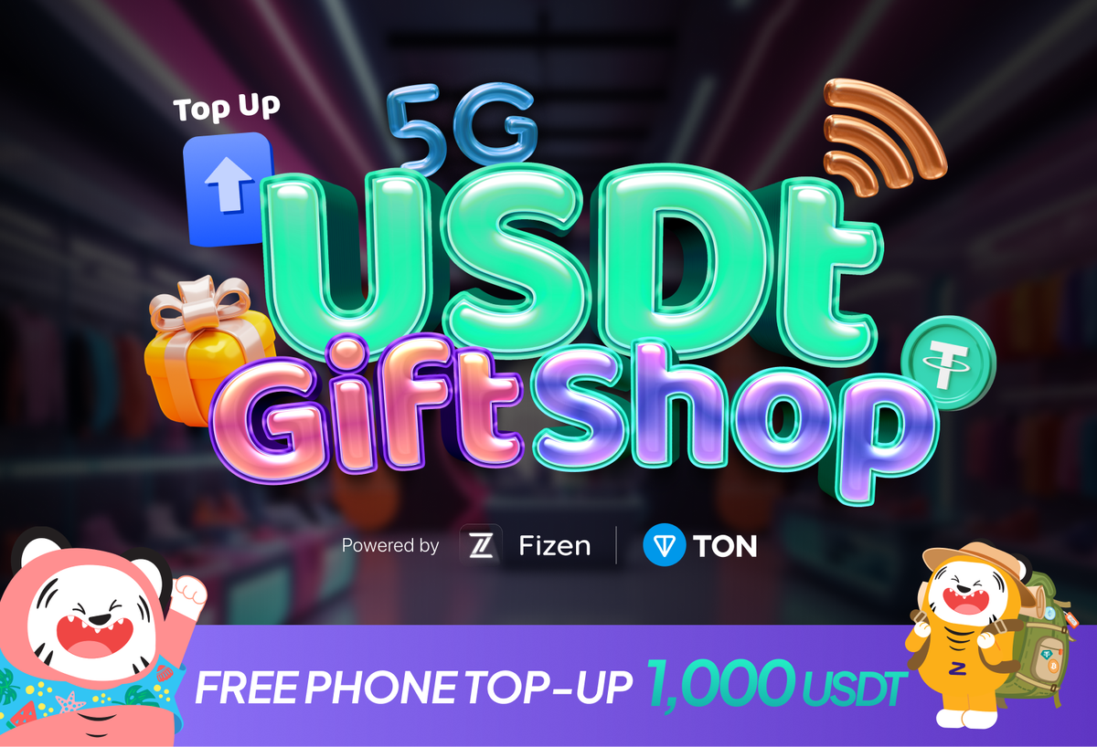 Phone Top-up with Fizen USDt Gift Shop and Grab your Share of $1,000 Reward