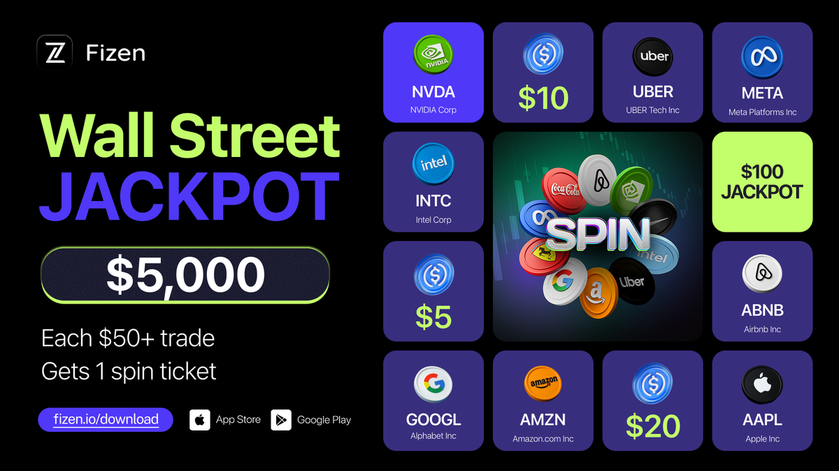 Ondo x Fizen: The Wall Street Jackpot Is Now Live