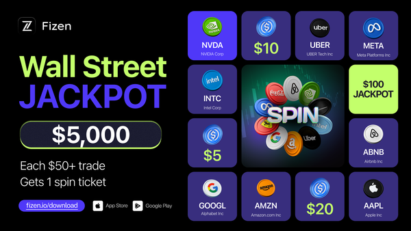 Ondo x Fizen: The Wall Street Jackpot Is Now Live